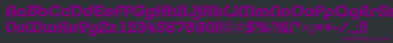 MediaBoldItalic Font – Purple Fonts on Black Background