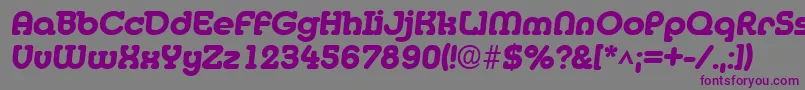 MediaBoldItalic Font – Purple Fonts on Gray Background