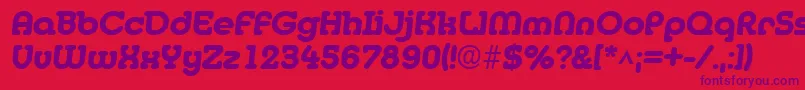 MediaBoldItalic Font – Purple Fonts on Red Background