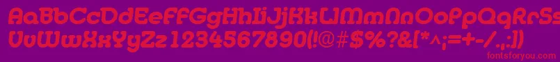 MediaBoldItalic Font – Red Fonts on Purple Background