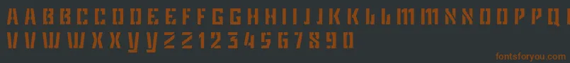 GameplanDker Font – Brown Fonts on Black Background