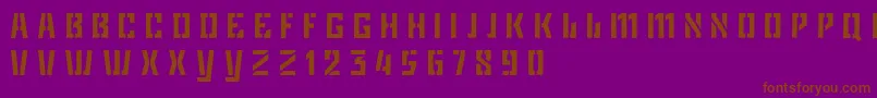 GameplanDker Font – Brown Fonts on Purple Background