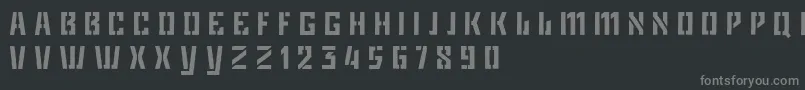GameplanDker Font – Gray Fonts on Black Background
