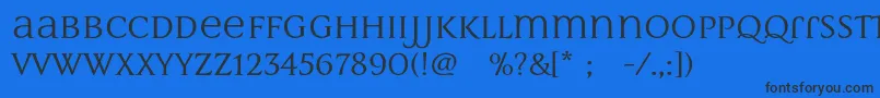 MultimaStrong Font – Black Fonts on Blue Background