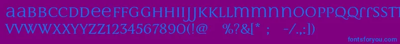 MultimaStrong Font – Blue Fonts on Purple Background