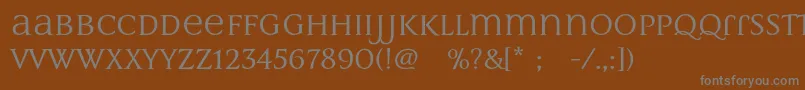MultimaStrong Font – Gray Fonts on Brown Background