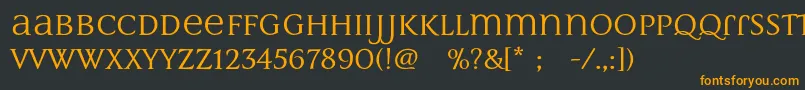 MultimaStrong Font – Orange Fonts on Black Background