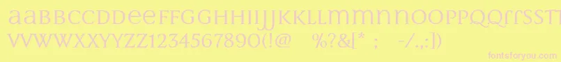 MultimaStrong Font – Pink Fonts on Yellow Background