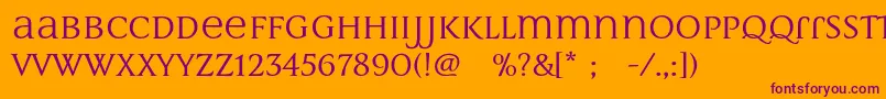 MultimaStrong Font – Purple Fonts on Orange Background