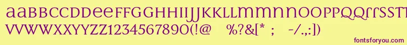 MultimaStrong Font – Purple Fonts on Yellow Background