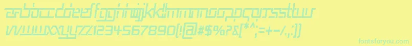 Rep5cniフォントについての詳細 フォントRep5cni – 黄色い背景に緑の文字