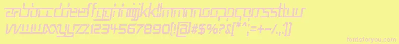 Rep5cni Font – Pink Fonts on Yellow Background