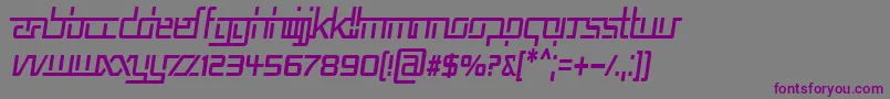 Шрифт Rep5cni – фиолетовые шрифты на сером фоне