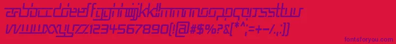 Rep5cni Font – Purple Fonts on Red Background