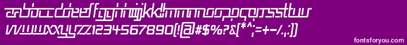 Rep5cni Font – White Fonts on Purple Background