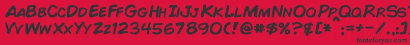 ComicBook Font – Black Fonts on Red Background
