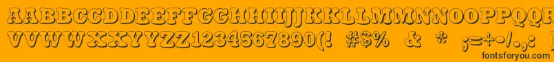 Police Stampylight – polices noires sur fond orange