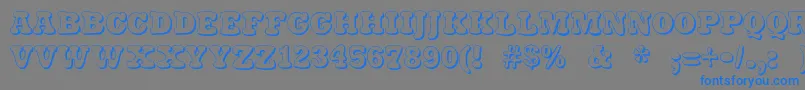 Stampylight Font – Blue Fonts on Gray Background