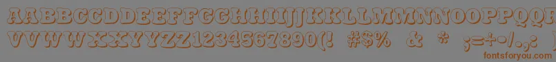 Fonte Stampylight – fontes marrons em um fundo cinza