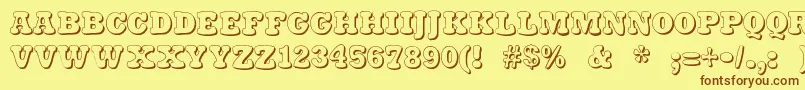 Stampylight Font – Brown Fonts on Yellow Background