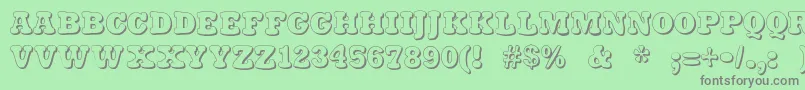 Stampylight Font – Gray Fonts on Green Background