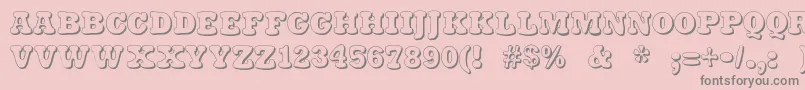 Stampylight Font – Gray Fonts on Pink Background