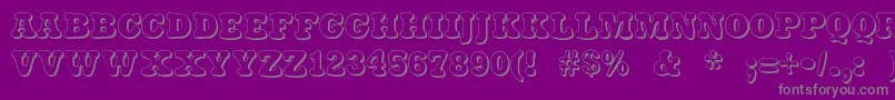 Stampylight Font – Gray Fonts on Purple Background