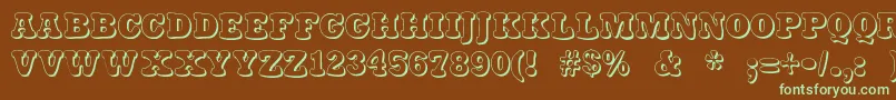 Stampylight Font – Green Fonts on Brown Background