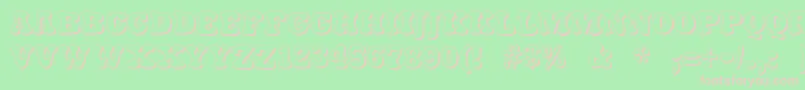 Stampylight Font – Pink Fonts on Green Background