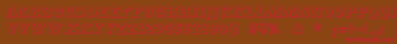 Stampylight Font – Red Fonts on Brown Background