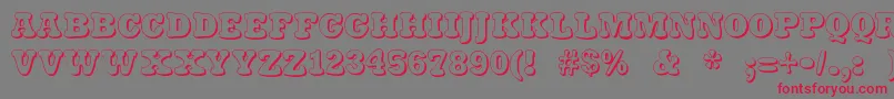 Stampylight-Schriftart – Rote Schriften auf grauem Hintergrund