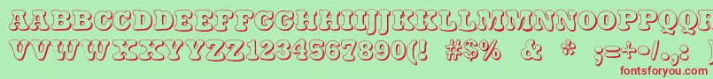 Stampylight Font – Red Fonts on Green Background