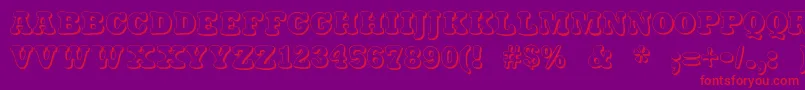 Stampylight Font – Red Fonts on Purple Background