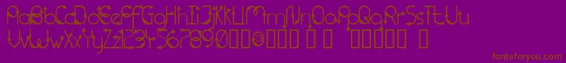 TmThatWayNormal Font – Brown Fonts on Purple Background