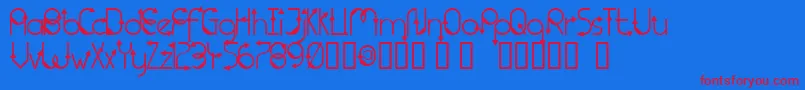 TmThatWayNormal Font – Red Fonts on Blue Background