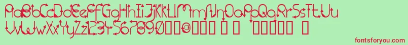 TmThatWayNormal Font – Red Fonts on Green Background