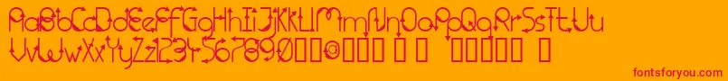 TmThatWayNormal Font – Red Fonts on Orange Background