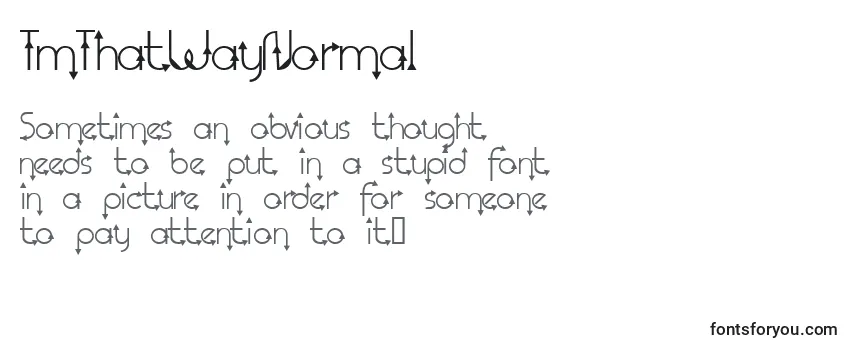 Review of the TmThatWayNormal Font