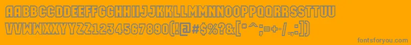 AMachinaortoclgBold Font – Gray Fonts on Orange Background