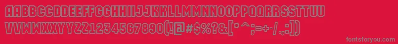 AMachinaortoclgBold Font – Gray Fonts on Red Background