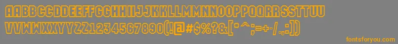 AMachinaortoclgBold Font – Orange Fonts on Gray Background