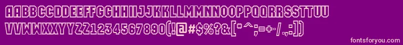 AMachinaortoclgBold Font – Pink Fonts on Purple Background