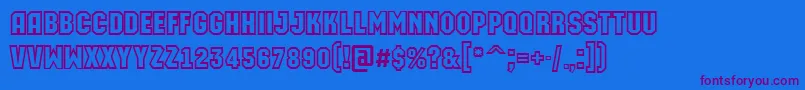 AMachinaortoclgBold Font – Purple Fonts on Blue Background
