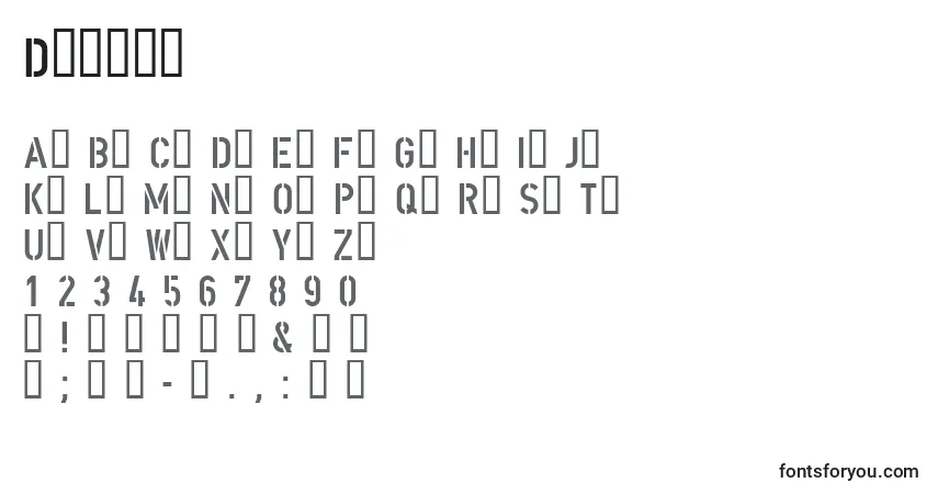 Schriftart Dinsrg – Alphabet, Zahlen, spezielle Symbole