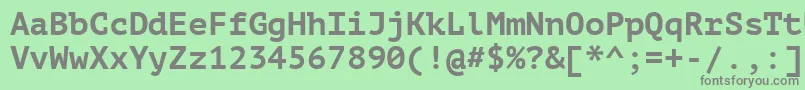 フォントPtm75f – 緑の背景に灰色の文字