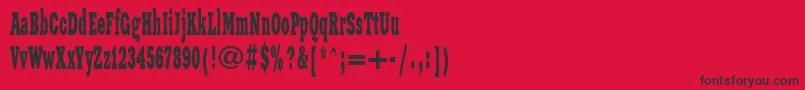 Western Font – Black Fonts on Red Background