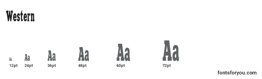 Western Font Sizes