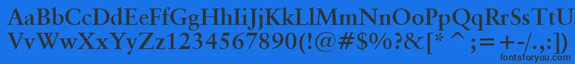 ClassicalGaramondBoldBt Font – Black Fonts on Blue Background