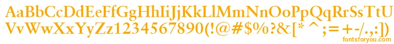 フォントClassicalGaramondBoldBt – 白い背景にオレンジのフォント