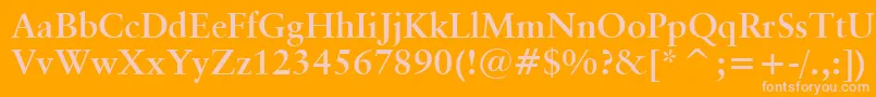 ClassicalGaramondBoldBt Font – Pink Fonts on Orange Background